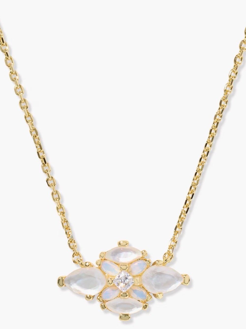 {Kendra Scott} Abbie Gold Crystal Short Pendant Necklace
